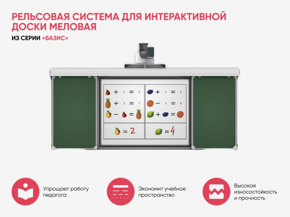 Рельсовая система для интерактивной доски меловая из серии «Базис»