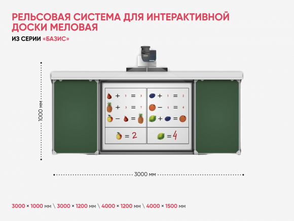Рельсовая система для интерактивной доски меловая из серии «Базис»